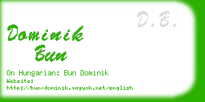 dominik bun business card